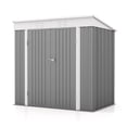thumbnail image 5 of Patiowell 6x4 FT Outdoor Storage Shed, Metal Sheds with Double Lockable Doors for Lawn, Gray, 5 of 9