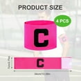 thumbnail image 2 of SDOTXA 4 Pcs Brassard de Capitaine de Soccer Nylon Élastique Ajustable Bandes de Joueur de Soccer Basketball pour Entraînement d'Équipe Adulte Rouge, 2 of 7
