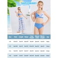 thumbnail image 3 of 3Pcs Teens Girl Summer Adjustable Strap Bikini Swimsuit Set Tropical Floral Bathing Suit Swimwear With Mesh Pant 9-16Y, 3 of 8