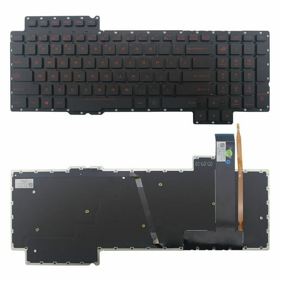US Layout Replacement Laptop Keybod Glossy Black With Backlit for ROG G752, G752V ,G752VL, G752VM ,G752VS, G752VT, G752VY