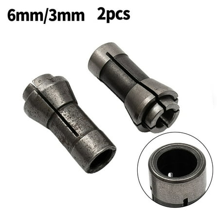 

2Pcs Die Grinder Router 3/6Mm Adapter Chuck Collet Holds Arbors Shanks Tools