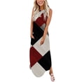 thumbnail image 1 of SMihono Robe d'Été Grande Taille pour Femmes 2023 Décontractée Ample d'Été Imprimée Robe Débardeur Robe de Plage Col Rond Sans Manches Robes, 1 of 5