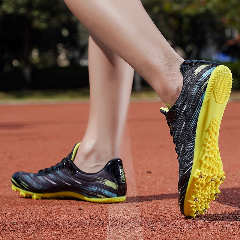 Track Spike Shoe for Men Professional Field and Track Shoes Breathable Running High Jump Racing Shoes