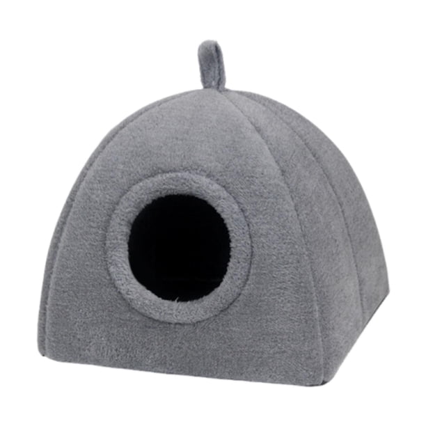 Cama para gatos con esponja para interiores, cojín tipo nido, portátil, suave, antideslizante, gruesa, cálida, ideal para dormir en invierno, ideal pa Gris