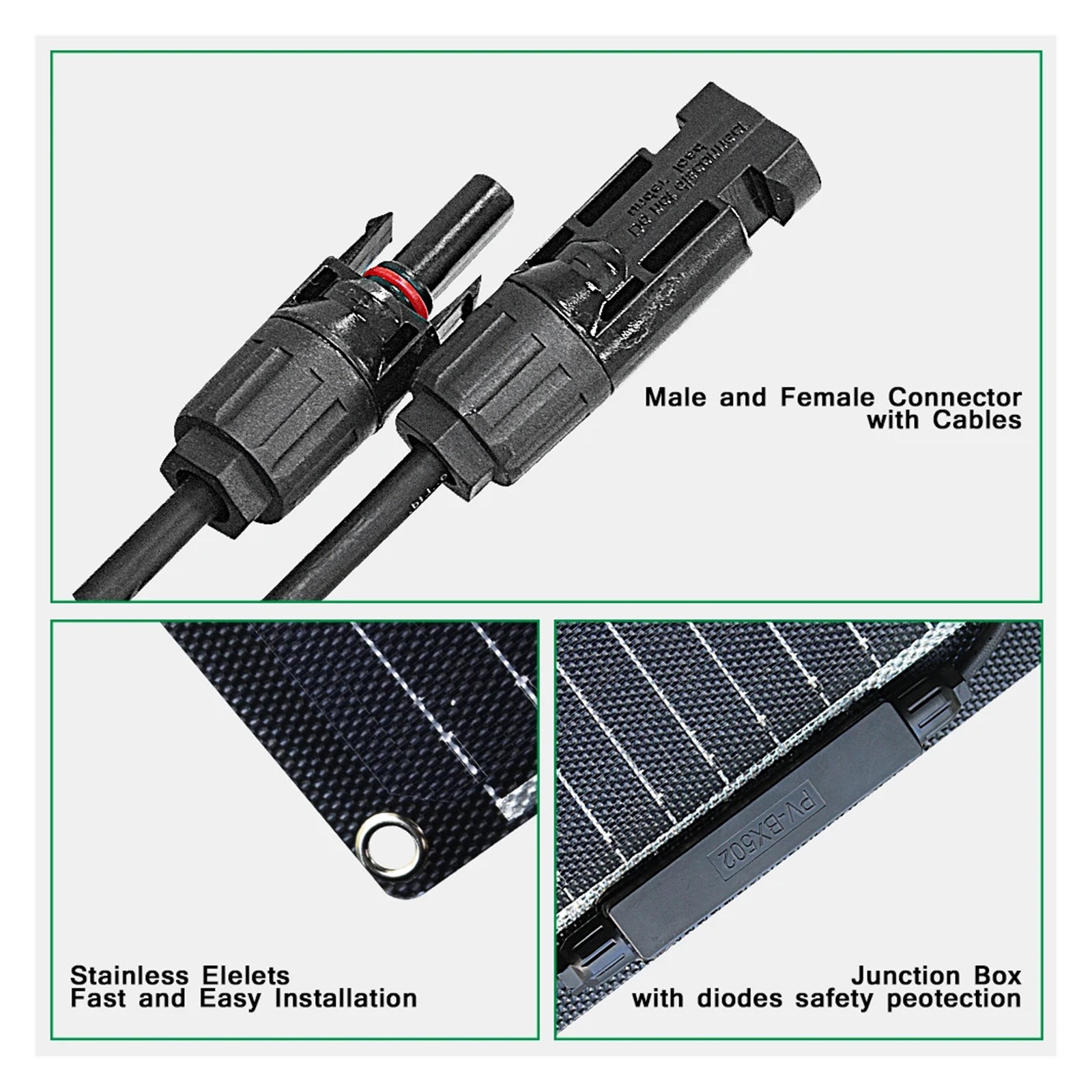 Single crystal solar panels Flexible Solar 300W 200W 400W 100W Single Crystal Panel 12V Charger For Outdoor Use Outdoor solar panel