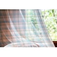 thumbnail image 2 of Checkered Tulle Curtains with Rod Pocket, Pastel White Blue Checkered Pattern with Pink Strips Fresh Summer Design, Sheer Drape for Wedding Party 2 Panels, 7 Sizes, Aqua Turquoise Pink, by Ambesonne, 2 of 3