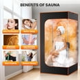 thumbnail image 5 of Sunyrisy Portable 1-Person Sauna Tent w/ 9 Heat Settings & 99-Minute Timer, Powerful 1200W/3L Steamer, Includes Folding Chair, 5-Layer Insulated Waterproof Design, 5 of 8
