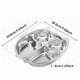 thumbnail image 3 of Platos divididos de acero inoxidable. Bandejas de comida divididas para niños. Platos para la cena para bebés, niños pequeños y niños. Forma de coche. Seguro, divertido, no tóxico. Lindo plato de comi, 3 of 9