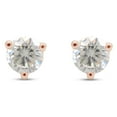 thumbnail image 2 of 1 1/2 Carat 6MM Round Cut Lab Created Moissanite Diamond Solitaire Stud Earrings In 14K Rose Gold Over Sterling Silver Jewelry For Women (G-H Color, VVS1 Clarity, 1.50 Cttw), 2 of 9