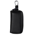 thumbnail image 2 of Leather Car Key Wallet Holder Case Bag Mens Keychain Covers Zipper Black, 2 of 8
