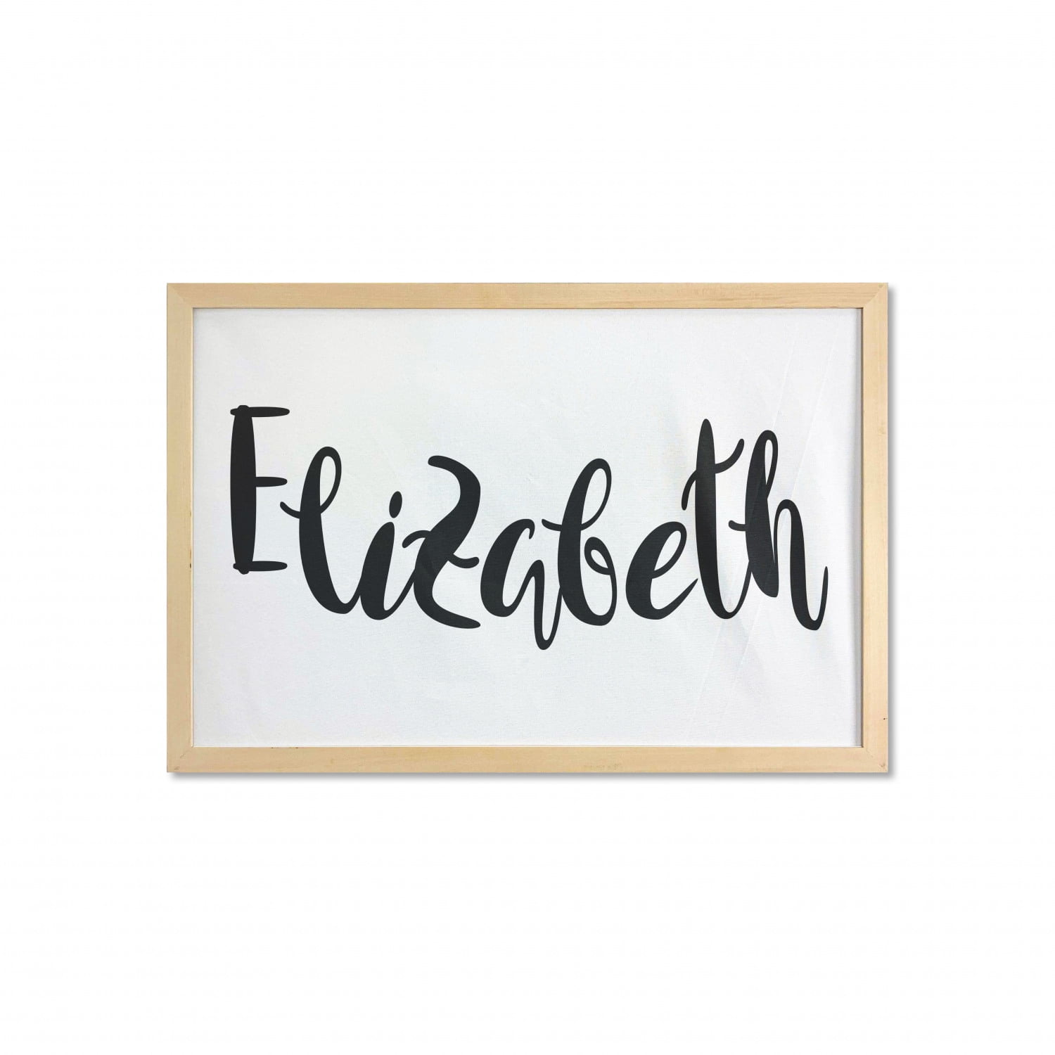 Elizabeth Wall Art With Frame Monochrome Inscription Style Modern Calligraphy Design Popular Girl Name Printed Fabric Poster For Bathroom Living Room Dorms 35 X 23 Black And White By Ambesonne Walmart Com Elizabeth Wall Art With Frame Monochrome Inscription Style Modern Calligraphy Design Popular Girl Name Printed Fabric Poster For Bathroom Living Room Dorms 35 X 23 Black And White By Ambesonne Walmart Com