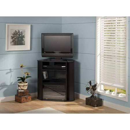 Bush Furniture Visions Tall Corner Tv Stand In Black Walmart Com