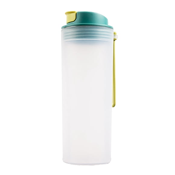 Vaso de plástico de 550 ml con dos compartimentos para batir proteína en polvo, vaso deportivo, vaso para agua