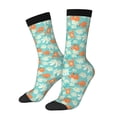 thumbnail image 2 of Uemuo Cute Sloth on Floral Tree Pattern Women's Crew Socks, Soft Durable Breathable Moisture-Wicking with Odor Control Cotton socks, 2 of 9