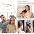 thumbnail image 3 of Hair Straightener Comb with Frizz Control, V Type Flat Iron, Ergonomic NonSlip Handle, Pink, 3 of 4