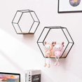 thumbnail image 4 of Metal Wire Wall Shelf Home Decor Storage Floating Round Multi-Section Shelf, 4 of 5