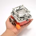 thumbnail image 4 of Brûleur Coupe-Vent Réchaud à Gaz de Camping, Réchaud Pliable Brûleurs Extérieur Mini Portable Réchaud Carré Coupe-Vent Fourneau Brûleur Randonnée, 4 of 8