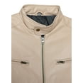 thumbnail image 3 of Veste Contemporaine en Cuir Tan pour Hommes, 3 of 8