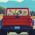 thumbnail image 4 of SEANATIVE Waterproof Truck Rear Window Decal, UV Protection Perforated See Through Graphic Car Window Sun Shade Stickers Universal Fit for Most Pickup SUV Truck, Rooster Sunflower, 4 of 7