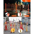 thumbnail image 4 of Huisuilinss Expandable Garden Fence Portable Barricade Gate with Casters,Adjustable Flexible Fence Mobile Barricade Safety Barrier Safety Barricade Movable Fence For Industrial or Residential Use, 4 of 6