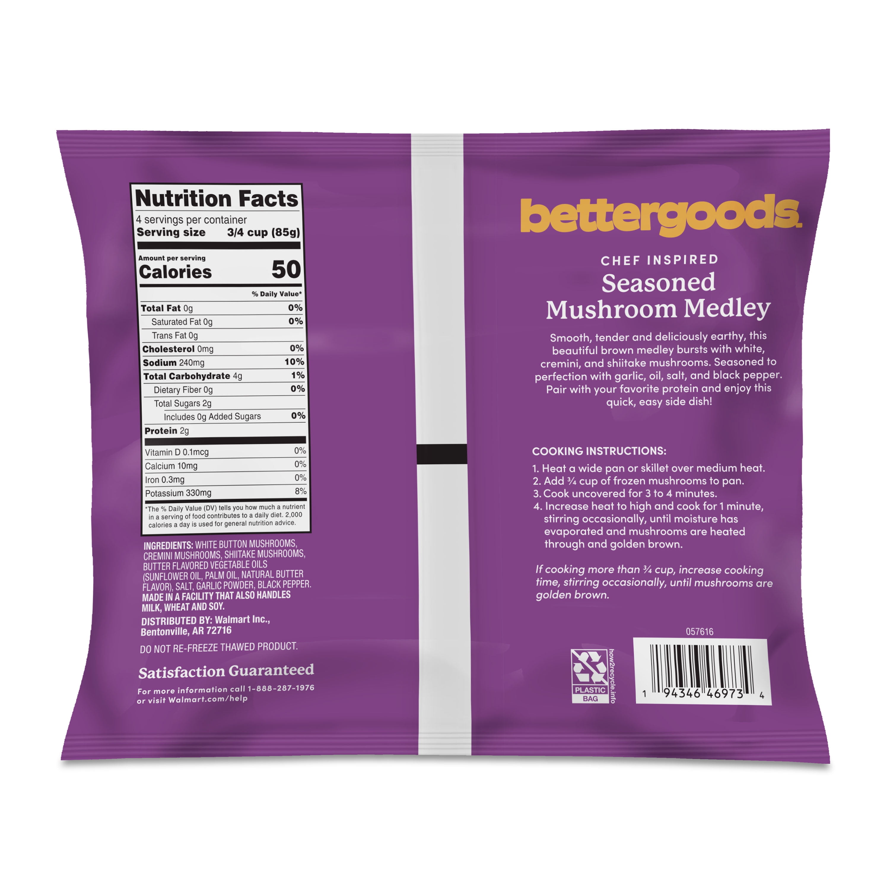 bettergoods Seasoned Mushroom Medley, 12 oz (Frozen)