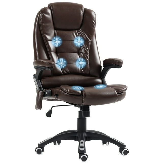 Vinsetto Massage Office Chair with 6-Point Vibration, Dark Brown