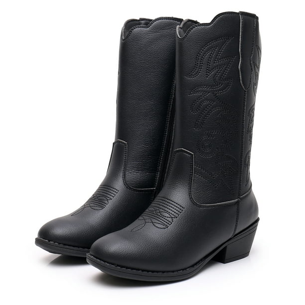 childrens black boots