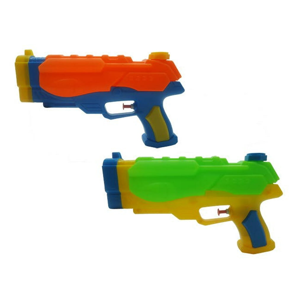 2 PC 9.5" Water Blaster Squirt Gun Kids Toy Shoot Pool Pistol Assorted