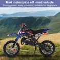 thumbnail image 3 of 49cc 2-Stroke Kids Dirt Bike, Gas Power Motocross, Off Road Mini Motorcycle, Pocket Motorbike with Front Rear Disc Brakes, Racing Max Speed 40KM/H (Blue)-Blue, 3 of 8