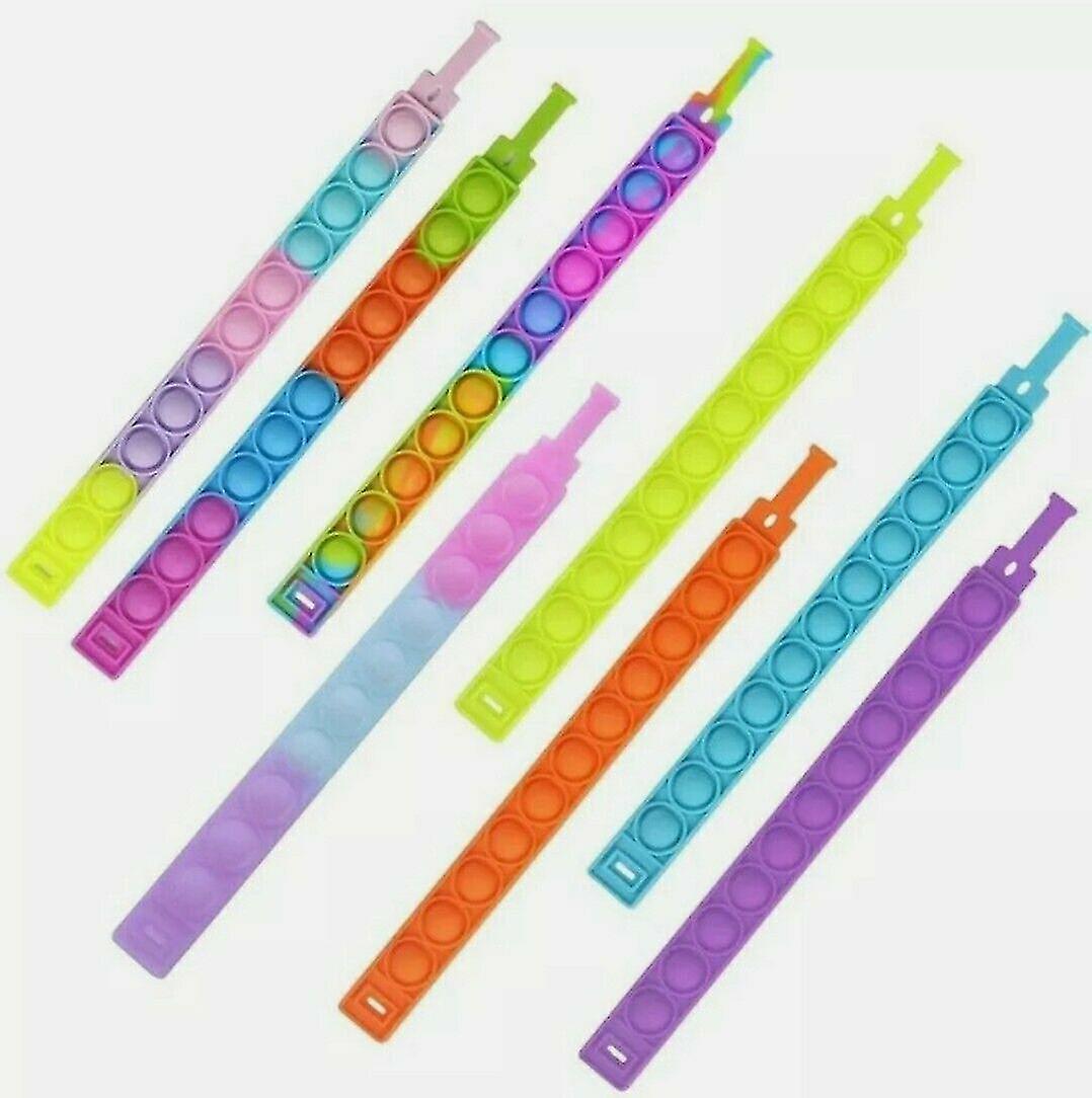 Popit Fidget Wristband Popper Stress Relief Poppit Bubble Sensory Toy