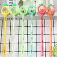 thumbnail image 1 of 2Pcs Gel Pen with Lid Quick Drying Writing Fluently 3D Cartoon Fruit Shape Writing Pen School Supplies, 1 of 7