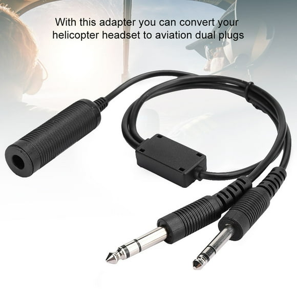 Aviation Headset Adapter, Headset Adapter Earphone Adapter Headphone Adapter Cable Headset Adapter Earphone Adapter Headphone Adapter Cable Helicopter to General Aviation Headset
