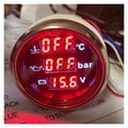 thumbnail image 5 of 3 In 1 Multifunction Gauge Water Temperature Meter Oil Pressure Gauge 0-10 Bar Voltmeter With Red Backlight ,Wide Applicability, 5 of 5