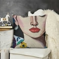 thumbnail image 2 of YINGXI Soft Throw Pillow Covers Abstract Art Embroidery Square Cushion Cover Outdoor Balcony Pillow Cases for for Sofa Living Room and Bed 12x12in, 2 of 5