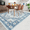Beige, variant on HOISUN 4'x6' Blue Vintage Persian Area Rug for Living Room Bedroom, Machine Washable Non-Slip Carpet