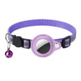 thumbnail image 2 of Deyuer Pet Collar Reflective Adjustable Strap with Little Bell Button Safety Nylon for Airtag Tracker, 2 of 11