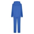 thumbnail image 4 of QATAINLAV Jogger Sets for Women 2 Piece Long Sleeve Sweatsuits Casual Loose Hooded Pullover and Drawstring Sweat Pants Fall Going Out Outfits, Blue, L, Mothers Birthday Gifts, 4 of 8