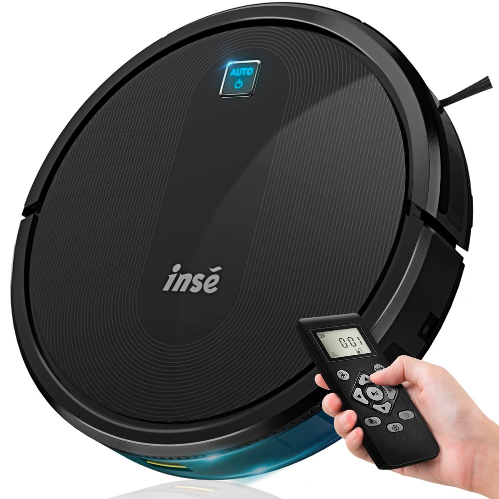 INSE Robot Vacuum With Remote Control for Carpets and Hard Floors