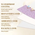thumbnail image 6 of Peel and Stick Wallpaper Purple Floral Delicate Wildflowers Soft Lavender Wall Mural 17.7in x 9.8ft Self Adhesive Removable Wall Paper Renter Friendly Wallpaper for Girls Bedroom Nursery Livingroom, 6 of 8