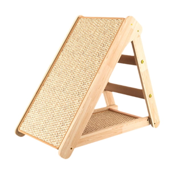 Rascador vertical de madera para gatos, de sisal, para que descansen los gatitos. S