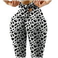 thumbnail image 1 of Gibobby Pantalones mujer Cintura Strethcy Mujeres Fitness High Stretch Pantalones Leggings Impresión Yoga Pantalones(Negro， XL), 1 of 4