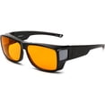 thumbnail image 1 of Gafas para dormir CAXMAN que bloquean la luz azul, lentes naranjas, 1 of 6