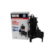 WAYNE RPP50 1/2 HP Cast Iron Sewage Pump with Piggy Back Tether Float Switch