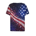 thumbnail image 5 of MEICHEN Women's Summer Printed Tops Short Sleeves Blouse Tops Women's Blouse Short Sleeve T Shirt V Neck T Shirt, 5 of 6