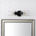 thumbnail image 5 of JONATHAN Y Jules Edison 16.5" Cylinder 2-Light Iron/Seeded Glass Farmhouse Contemporary LED Wall Sconce, Black, 5 of 8