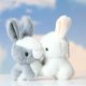 thumbnail image 2 of Colgante de conejo pequeño de dibujos animados, juguete de peluche de caramelo, muñeco de trapo de conejo blanco, muñeco pequeño, colgante de mochila escolar, 2 of 5