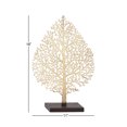 thumbnail image 3 of 11" x 16" Gold Metal Tree Sculpture, by DecMode, 3 of 10