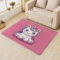 thumbnail image 2 of Unicorn Rugs for Girls Bedroom - 5x8 Rug - Unicorn Rug - Cute Cartoon Fantasy Animal Area Rug - Girls Kids Kawaii Rugs - Pink Carpet, 2 of 7