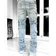 thumbnail image 3 of ZANKLEY Men's Skinny Ripped Slim Fit Denim Jeans Distressed Street Style Pants for Casual Daily Wear, 3 of 6