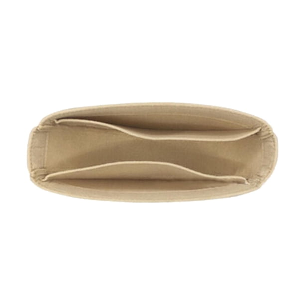Organizador de bolsos, bolso de inserción, organizador de bolsos de fieltro para bolsos de hombro, bolsos de mano Cremallera caqui claro